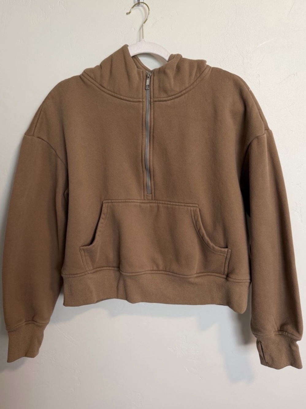 Cropped Sweatshirt Quarterzip Scuba